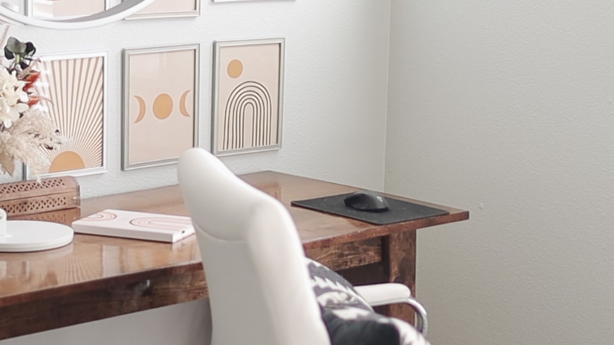 Minimalist workspace with soft natural lighting creating a calm atmosphere for focused attention